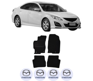 Set Covorase Presuri MAZDA 6 Hatchback (GH) din 2007-2013, Auto, Material Textil Mocheta, MAZDA - Img 2
