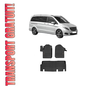 Set covorase presuri MERCEDES-BENZ VITO Mixto (Double Cabin) (W447) din 2014-2020, auto, din cauciuc thermoplastic, MERCEDES-BENZ