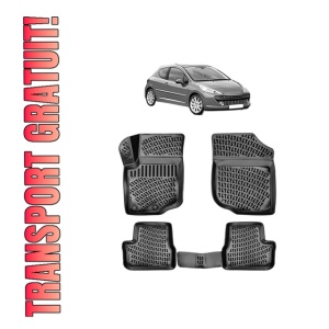 Set covorase presuri PEUGEOT 207 din 2006-2014, auto, din cauciuc thermoplastic - Img 8