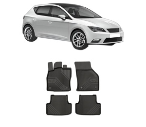 Set covorase presuri SEAT LEON (5F1) din 2012-2020, auto, din cauciuc thermoplastic, SEAT - Img 2