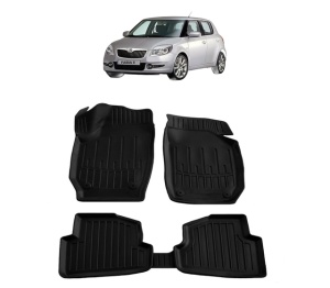 Set covorase presuri SKODA FABIA II 5J din 2007-2014, auto, din cauciuc thermoplastic - Img 2