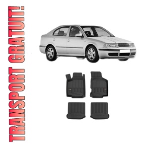 Set covorase presuri SKODA Octavia I din 1998-2006, auto, din cauciuc thermoplastic, SKODA