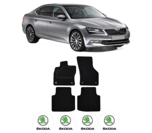 Set Covorase Presuri SKODA SUPERB III (3V3) din 2015-2024, Auto, Material Textil Mocheta, SKODA - Img 2
