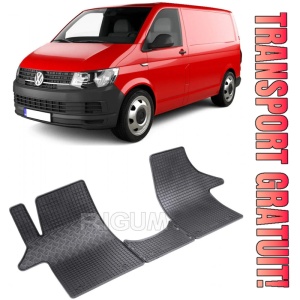 Set covorase Volkswagen T6 Van 2/3 locuri 06.2015 - prezent si 4 stickere rotunde Volkswagen