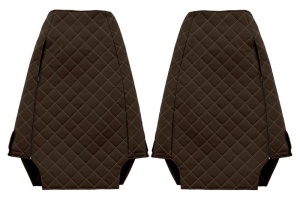Set Huse Scaune Camion Tir RENAULT TRUCKS T din 2004-2019, Auto, Model ELEGANCE Q, Culoare Maro, 4x Stickere auto cu RENAULT TRUCKS - Img 3