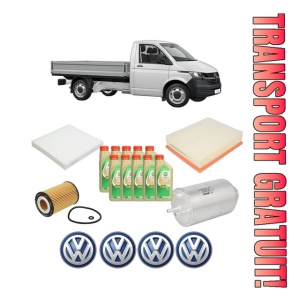 Set Pachet filtre revizie Bosch, 10 litrii ulei Castrol 5W30 Volkswagen CRAFTER Platform/Chassis (SZ_) 2.0 TDI RWD (SZB, SZC, SZD, SZH, SZI, SZO, SZP, SZQ, SZU... din 2017, 4x Stickere auto cu Volkswagen