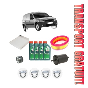 Set Pachet filtre revizie Bosch, 4 litrii ulei Castrol 10W40 DACIA LOGAN EXPRESS (FS_) 1.6 MPI 85 din 2010, 4x Stickere auto cu DACIA