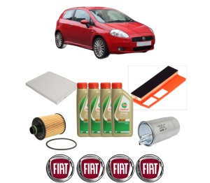 Set Pachet filtre revizie Bosch, 4 litrii ulei Castrol 5W40 FIAT GRANDE PUNTO (199_) 1.3 D Multijet (199.AXD11, 199.AXD1A, 199.AXD1B,... din 2005-2010, 4x Stickere auto cu FIAT - Img 2