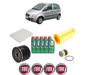 Set Pachet filtre revizie Bosch, 5 litrii ulei Castrol 10W40 FIAT IDEA Van (350_) MJTD (350BXD1A) din 2004-2010, 4x Stickere auto cu FIAT - Img 2