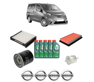 Set Pachet filtre revizie Bosch, 5 litrii ulei Castrol 10W40 NISSAN NV200 / EVALIA Bus 1.6 16V (M20, M20M) din 2010, 4x Stickere auto cu NISSAN - Img 2
