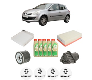 Set Pachet filtre revizie Bosch, 5 litrii ulei Castrol 5W30 RENAULT CLIO III Hatchback Van (SB_, SR_) 1.5 dCi (SR1H) din 2010-2014, 4x Stickere auto cu RENAULT - Img 2