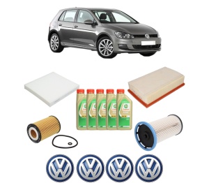 Set Pachet filtre revizie Bosch, 5 litrii ulei Castrol 5W30 Volkswagen GOLF VII (5G1, BQ1, BE1, BE2) 2.0 TDI din 2012-2020, 4x Stickere auto cu Volkswagen - Img 2