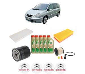 Set Pachet filtre revizie Bosch, 5 litrii ulei Castrol 5W40 CITROEN C8 Van (EA_, EB_) HDi (EB4HWB) din 2003-2006, 4x Stickere auto cu CITROEN - Img 2