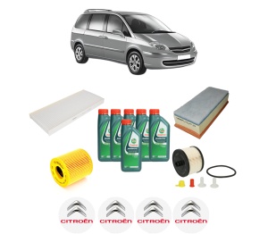 Set Pachet filtre revizie Bosch, 6 litrii ulei Castrol 10W40 CITROEN C8 (EA_, EB_) 2.0 HDi din 2006, 4x Stickere auto cu CITROEN - Img 2
