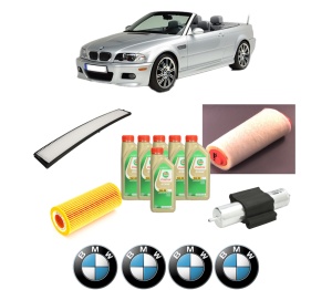 Set Pachet filtre revizie Bosch, 6 litrii ulei Castrol 5W30 BMW Seria 3 Convertible (E46) 320 Cd din 2005-2007, 4x Stickere auto cu BMW - Img 2