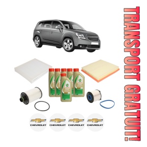 Set Pachet filtre revizie Bosch, 6 litrii ulei Castrol 5W40 CHEVROLET ORLANDO (J309) 2.0 D din 2011, 4x Stickere auto cu CHEVROLET