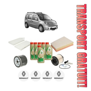 Set Pachet filtre revizie Bosch, 6 litrii ulei Castrol 5W40 RENAULT KANGOO / GRAND KANGOO II (KW0/1_) 1.5 dCi 90 (KW05, KW08, KW0G, KW11) din 2008, 4x Stickere auto cu RENAULT