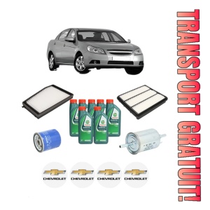 Set Pachet filtre revizie Bosch, 7 litrii ulei Castrol 10W40 CHEVROLET EPICA (KL1_) 2.5 din 2006-2011, 4x Stickere auto cu CHEVROLET