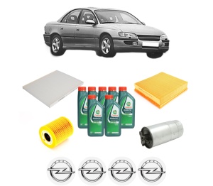 Set Pachet filtre revizie Bosch, 7 litrii ulei Castrol 10W40 OPEL OMEGA B (V94) 2.5 DTI (F69, M69, P69) din 2001-2003, 4x Stickere auto cu OPEL - Img 2