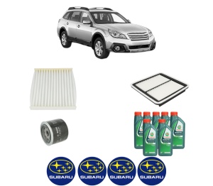 Set Pachet filtre revizie Bosch, 7 litrii ulei Castrol 10W40 SUBARU OUTBACK (BR) 3.6 R AWD (BRF) din 2009, 4x Stickere auto cu SUBARU - Img 2