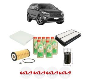 Set Pachet filtre revizie Bosch, 7 litrii ulei Castrol 5W30 KIA SORENTO III (UM) 2.2 CRDi din 2015-2020, 4x Stickere auto cu KIA - Img 2