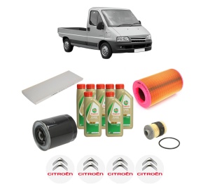 Set Pachet filtre revizie Bosch, 7 litrii ulei Castrol 5W40 CITROEN JUMPER I Platform/Chassis (244) 2.8 HDi din 2002-2006, 4x Stickere auto cu CITROEN - Img 2