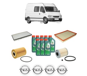 Set Pachet filtre revizie Bosch, 8 litrii ulei Castrol 10W40 OPEL MOVANO A Van (X70) 3.0 DTI (FD) din 2003, 4x Stickere auto cu OPEL - Img 2