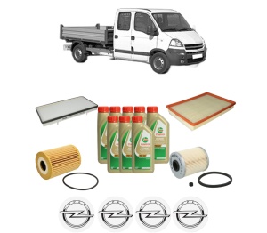 Set Pachet filtre revizie Bosch, 8 litrii ulei Castrol 5W40 OPEL MOVANO A Platform/Chassis (X70) 3.0 DTI (ED, HD, UD0, UD4) din 2003, 4x Stickere auto cu OPEL - Img 2
