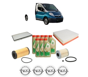 Set Pachet filtre revizie Bosch, 8 litrii ulei Castrol 5W40 OPEL VIVARO A Platform/Chassis (X83) 2.5 DTi din 2003-2010, 4x Stickere auto cu OPEL - Img 2