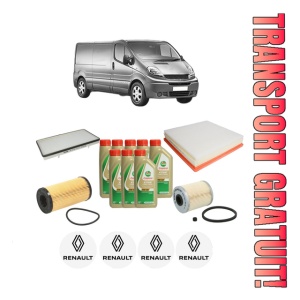 Set Pachet filtre revizie Bosch, 8 litrii ulei Castrol 5W40 RENAULT TRAFIC II Van (FL) 2.0 dCi 90 (FL0H, FL00, FL01, FL0M, FL0P, FL0S) din 2006, 4x Stickere auto cu RENAULT