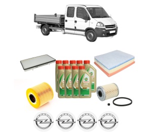 Set Pachet filtre revizie Bosch, 9 litrii ulei Castrol 5W40 OPEL MOVANO A Platform/Chassis (X70) 2.2 DTI (ED, HD, UD0, UD4) din 2000, 4x Stickere auto cu OPEL - Img 2