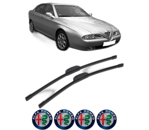 Set stergatoare ALFA ROMEO 166 (936_) din 1998-2006, pentru parbriz auto, 2 bucati, Bosch Aerotwin Retrofit, din cauciuc siliconat rezistent, 4 Stickere Auto ALFA ROMEO v47997