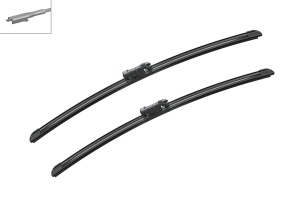 Set stergatoare AUDI TT (8J3) din 2006-2014, pentru parbriz auto, 2 bucati, Bosch Aerotwin, din cauciuc siliconat rezistent, 4 Stickere Auto AUDI v55596