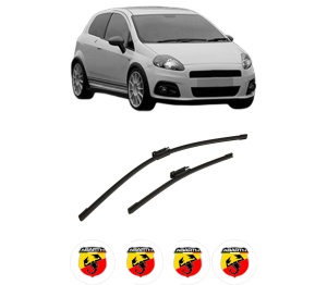 Set stergatoare auto ABARTH GRANDE PUNTO din 2007-2010, pentru parbriz auto, 2 bucati, Bosch Aerotwin Multi, din cauciuc siliconat rezistent, 4 Stickere Auto ABARTH - Img 2