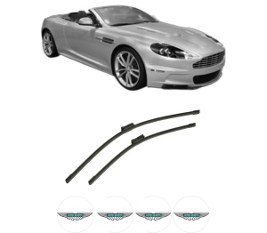 Set stergatoare auto ASTON MARTIN DBS Volante din 2007, pentru parbriz auto, 2 bucati, Bosch Aerotwin, din cauciuc siliconat rezistent, 4 Stickere Auto ASTON MARTIN - Img 2