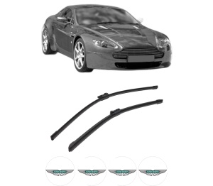 Set stergatoare auto ASTON MARTIN VANTAGE Vantage din 2008-2018, pentru parbriz auto, 2 bucati, Bosch Aerotwin, din cauciuc siliconat rezistent, 4 Stickere Auto ASTON MARTIN - Img 2