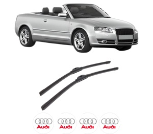 Set stergatoare auto AUDI A4 B6 Convertible (8H7) din 2002-2005, pentru parbriz auto, 2 bucati, Bosch Aerotwin, din cauciuc siliconat rezistent, 4 Stickere Auto AUDI - Img 2