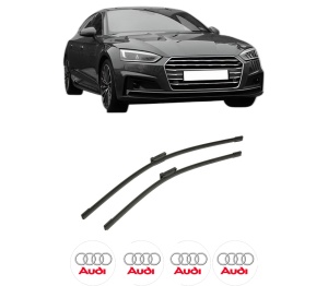 Set stergatoare auto AUDI A5 (F53, F5P) din 2016-2021, pentru parbriz auto, 2 bucati, Bosch Aerotwin, din cauciuc siliconat rezistent, 4 Stickere Auto AUDI - Img 2