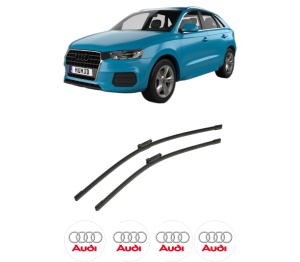 Set stergatoare auto AUDI Q3 (F3B) din 2018-2021, pentru parbriz auto, 2 bucati, Bosch Aerotwin, din cauciuc siliconat rezistent, 4 Stickere Auto AUDI - Img 2
