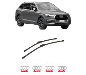 Set stergatoare auto AUDI Q7 (4MB, 4MG, 4MQ) din 2015-2020, pentru parbriz auto, 2 bucati, Bosch Aerotwin, din cauciuc siliconat rezistent, 4 Stickere Auto AUDI - Img 2