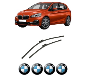 Set stergatoare auto BMW Seria 2 Gran Tourer Van (F46) din 2014-2017, pentru parbriz auto, 2 bucati, Bosch Aerotwin, din cauciuc siliconat rezistent, 4 Stickere Auto BMW Seria - Img 2