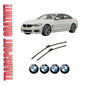 Set stergatoare auto BMW Seria 3 Gran Turismo (F34) din 2012-2018, pentru parbriz auto, 2 bucati, Bosch Aerotwin Multi, din cauciuc siliconat rezistent, 4 Stickere Auto BMW Seria