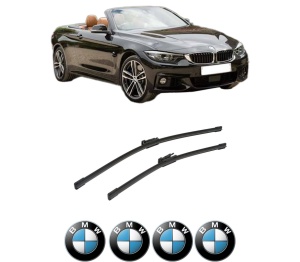 Set stergatoare auto BMW Seria 4 Convertible (F33, F83) din 2013-2020, pentru parbriz auto, 2 bucati, Bosch Aerotwin, din cauciuc siliconat rezistent, 4 Stickere Auto BMW Seria - Img 2