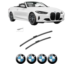 Set stergatoare auto BMW Seria 4 Convertible (G23, G83) din 2020-2024, pentru parbriz auto, 2 bucati, Bosch Aerotwin, din cauciuc siliconat rezistent, 4 Stickere Auto BMW Seria - Img 2