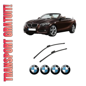 Set stergatoare auto BMW Seria X4 (F26) din 2014-2018, pentru parbriz auto, 2 bucati, Bosch Aerotwin Multi, din cauciuc siliconat rezistent, 4 Stickere Auto BMW Seria