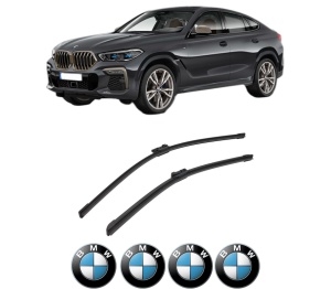 Set stergatoare auto BMW Seria X6 (G06, F96) din 2019-2023, pentru parbriz auto, 2 bucati, Bosch Aerotwin, din cauciuc siliconat rezistent, 4 Stickere Auto BMW Seria - Img 2