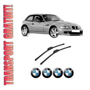 Set stergatoare auto BMW Seria Z3 Coupe (E36) din 1998-2003, pentru parbriz auto, 2 bucati, Bosch Aerotwin Retrofit, din cauciuc siliconat rezistent, 4 Stickere Auto BMW Seria