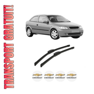 Set stergatoare auto CHEVROLET ASTRA Hatchback din 1998-2011, pentru parbriz auto, 2 bucati, Bosch Aerotwin Retrofit, din cauciuc siliconat rezistent, 4 Stickere Auto CHEVROLET