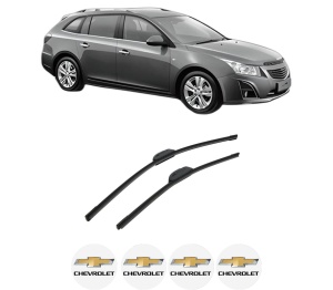 Set stergatoare auto CHEVROLET CRUZE Station Wagon (J308) din 2012-2015, pentru parbriz auto, 2 bucati, Bosch Aerotwin Retrofit, din cauciuc siliconat rezistent, 4 Stickere Auto CHEVROLET - Img 2