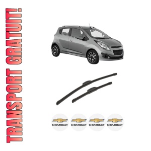Set stergatoare auto CHEVROLET SPARK (M300) din 2010, pentru parbriz auto, 2 bucati, Bosch Aerotwin Retrofit, din cauciuc siliconat rezistent, 4 Stickere Auto CHEVROLET
